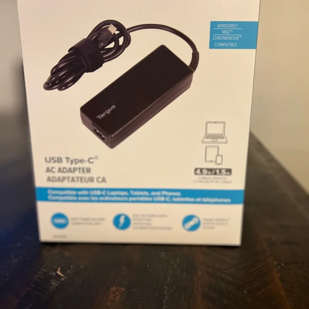 Targus Black USB Type-C Computer Cable Adapter 100W